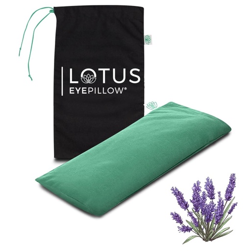 [BRSW2ED6OANBQFLO] Lotus Lavender Eye Pillow with Flaxseed – Weighted Aromatherapy Mask for Meditation, Yoga & Relaxation – Spa Gift for Women & Men