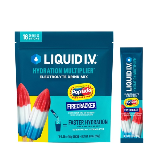 [BRSROGQHOYGWK2T5] Liquid I.V.® Hydration Multiplier - Popsicle Firecracker | Electrolyte Powder Drink Mix | 1 Pack (16 Servings)
