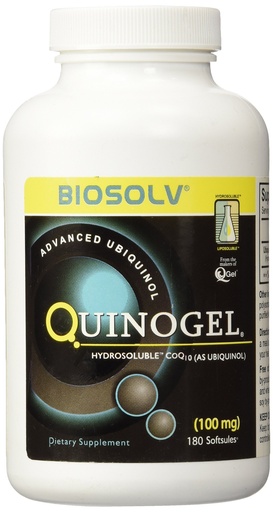 [BRSWIEAPAUNQMCAZ] 100mg Solubilized Ubiquinol (Ultra High Absorption) CoQ10 (Hydrosoluble Kaneka Ubiquinol) 100mg / 180 Softgels