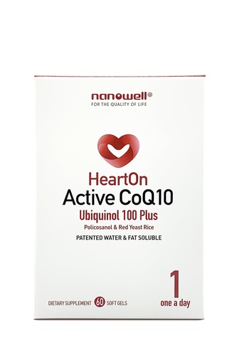 [BRSROYICCAMQ42TJ] NANOWELL HeartOn Active CoQ10 Kaneka Ubiquinol 100 Plus Heart Health Supplement - 60 Softgels X 1 Box for 2 Months (60 Count)