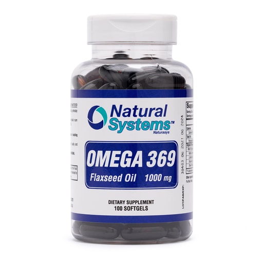 [BRSW2CY5PICQ42Q4] Omega 369 1000 mg 100 Softgels by Natural Systems - Triple Omega 3 6 9 Flax Seed Oil Supplements Capsules -with Essential Fatty Acids - Support Heart and Circulatory Health*