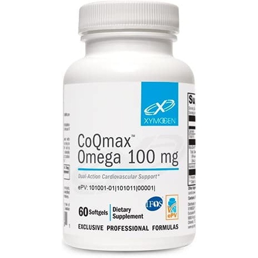 [BRSRMGQTCUFW2CL5] XYMOGEN CoQmax Omega 100 mg - Dual-Action Heart Health Support - CoQ10 Plus Fish Oil Omega-3 - MaxSimil Monoglyceride EPA DHA - Enhanced Absorption - 60 Softgels