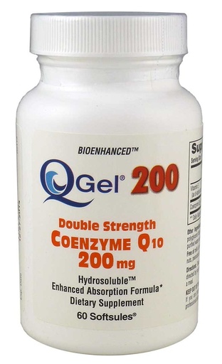 [BRSWIYYCCR5AIYL4] Q-Gel® 200mg Double Strength Hydrosoluble™ CoQ10 (60 Softgels)
