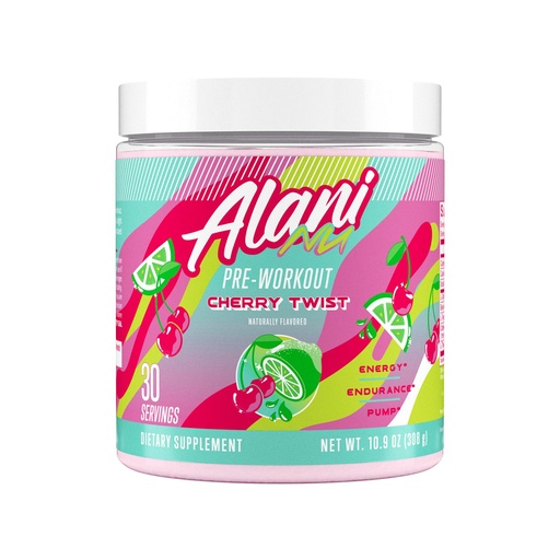 [BRSROAIPOUJQE3Q2] Alani Nu Pre Workout Powder Cherry Twist, Amino Energy Boost, Endurance Supplement, Sugar Free, 200mg Caffeine, L-Theanine, Beta-Alanine, L-Citrulline, 30 Servings