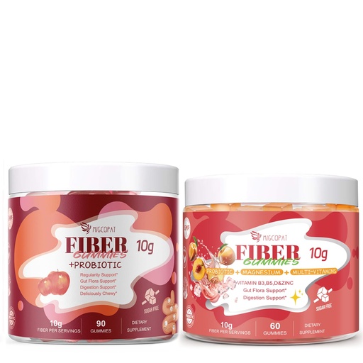 [BRSRGC36BMJQ23D7] Migcopat Apple Fiber Gummies & Peach Fiber Gummies