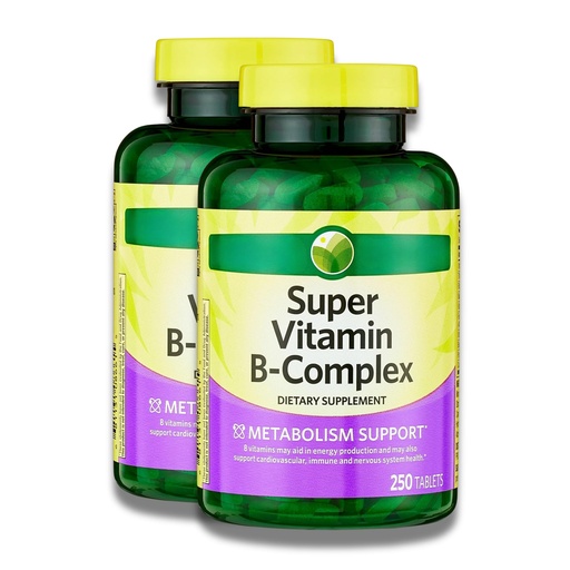 [BRSREBD3AR5B4CLD] KP+ Super Vitamin B-Complex | Energy Support | 250 Tablets | Non-GMO | Gluten Free | Pack of 2