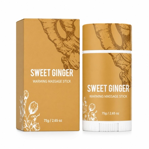 [BRSRYYAOCACRGYL2] Sweet Ginger Vapor Rub Stick All-Natural Herbal Balm Multipurpose Vapor Rub for Hands Knee Neck Women Men Seniors (1 COUNT-75g-Sweet Ginger Warming Massage Stick)