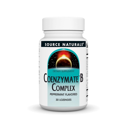 [BRSWIYT3OMAGA33M] Source Naturals Coenzymate B Complex - Peppermint Flavor that Melts in Mouth - B Vitamins - 30 Lozenges