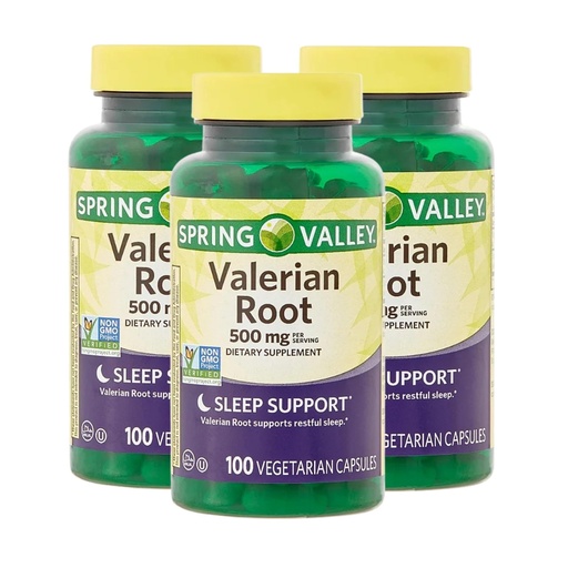 [BRSROGITPJ5WGAY4] Valerian Root 500mg – 100 Capsules, Organic Valerian Root Extract and Powder, Valerian 500 mg Supplement, Vegan Capsules, Gluten-Free (Pack of 3)