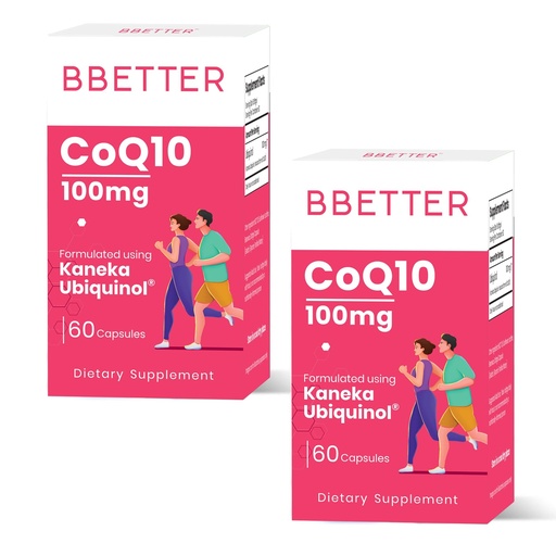 [BRSW2EAHDMBGMYA3] BBETTER CoQ10 100mg Softgels, Kaneka Ubiquinol® - Active Form of Coenzyme Q10, Antioxidant for Heart Health, Healthy Blood Pressure Levels, Beneficial to Statin Users, 120 Count