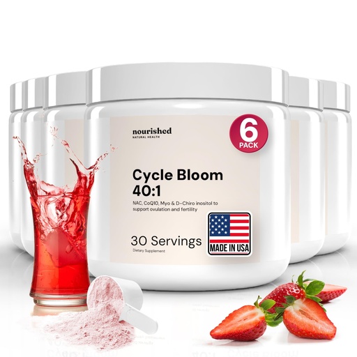 [BRSREAQOCIARGD3B] CycleBloom 40:1 Myo-Inositol & D-Chiro Inositol Powder - Nac Supplement N-Acetyl Cysteine, Ubiquinol CoQ10 & Beetroot – Hormone Balance for Women - Egg Quality and Cycle - 180 Servings