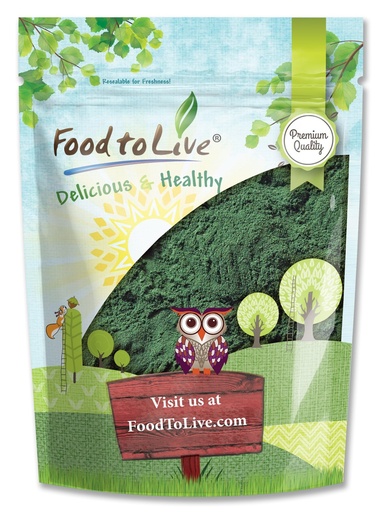 [BRSWGH3RBVYAE3DK] Food to Live Chlorella Powder, 8 Ounces - Kosher, Raw Green Algae, Vegan Superfood, Bulk, Pure Vegan Green Protein, Rich in Vitamins and Minerals, Great for Drinks, Teas and Smoothies