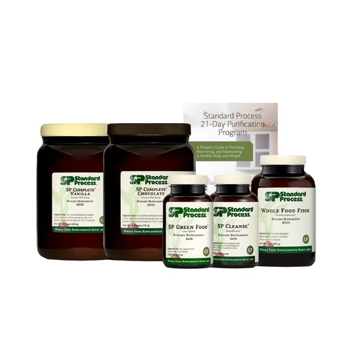 [BRSRAZT2B4IRE3A7] Standard Process Purification Product Kit with SP Complete Chocolate, SP Complete Vanilla & Whole Food Fiber - Detox Cleanse - Whole Food-Based, Non-Soy, Gluten-Free & Vegetarian - 21-Day Supply