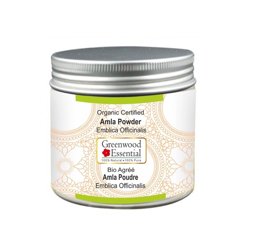 [BRSWGBIEDEDWM2AY] Greenwood Essential Pure Amla Powder (Indian Gooseberry) Emblica Officinalis Organic Certified 100gm (3.5 oz)