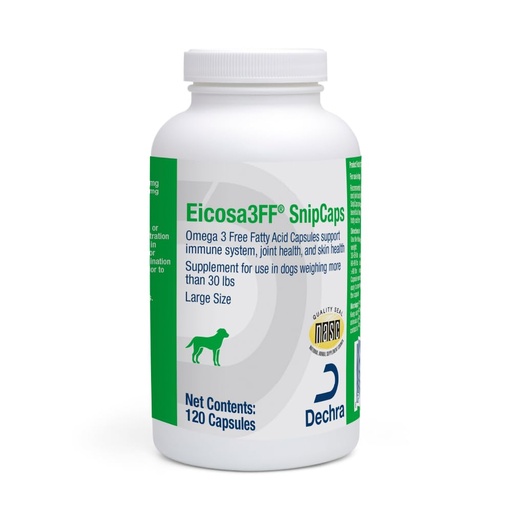 [BRSROEICOUPBYCDH] Eicosa3FF SnipCaps Omega 3 Free Fatty Acid Capsules for Dogs - Large, 120 ct