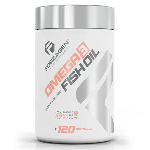 [BRSRECQHBYPAOEL4] Forzagen Essentials Omega 3 Fish Oil Supplement, 120 Softgels, EPA 360mg DHA 240mg, Vitamin E, Daily Dietary Support