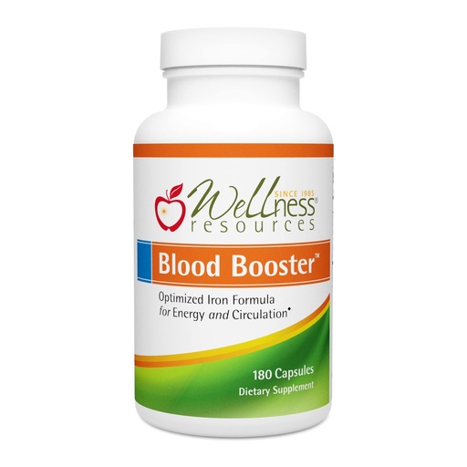 [BRSWI2Q3AQAA2EDI] Blood Booster Iron Supplement for Energy and Fatigue - Gentle, Non-constipating Iron, Methylfolate and Other coenzyme B Vitamins (180 caps - Vegan, Gluten Free, Non-GMO)