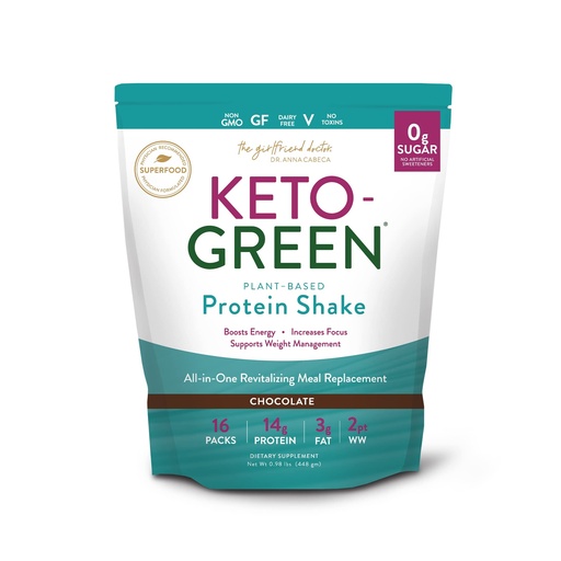 [BRSRMEIBBMIBO3LO] VIDAPURA Keto-Green Protein Shake by Dr. Anna Cabeca – Chocolate Vegan Protein for Women – 16 Servings – Alkaline, Plant-Based, Keto-Friendly