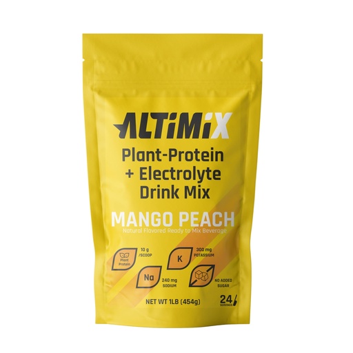 [BRSRAAYDDIIAIG36] Protein + Electrolyte Drink Mix | Mango Peach | 1 Lbs | 28 Servings