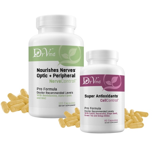 [BRSREC36BMNAKCTL] Nerve & Antioxidant Support Bundle | Nerve, Circulation & Cellular Health | Includes Nerve Control (ALA, Benfotiamine, NAC, B Vitamins) + Super Antioxidants (Resveratrol, Curcumin, CoQ10, Ginkgo