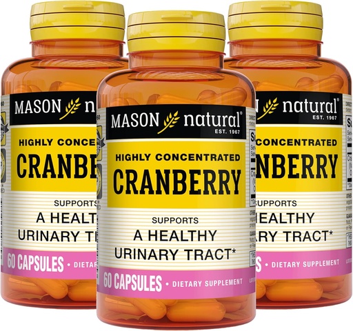 [BRSWGAQPB4BA2AAU] MASON NATURAL Cranberry erősen koncentrált 900 mg, 3 hónap ellátás, antioxidáns és immunrendszeri egészség, támogatja az egészséges vizelet, 3 csomag
