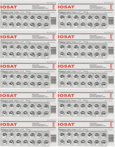 [BRSWIEINCQNWY3TK] Potassium Iodide Tablets, 130 mg (14 Tablets each) - 10 packs