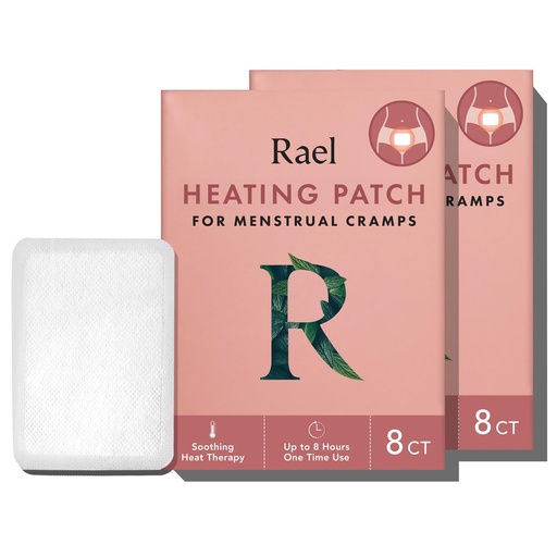[BRSWYFI3PJ6REG37] Rael Heating Patches, Herbal Heating Patches - Period Heating Pads for Cramps, Ultra Thin Design, On The Go Size, for All Skin Types (16 Count)