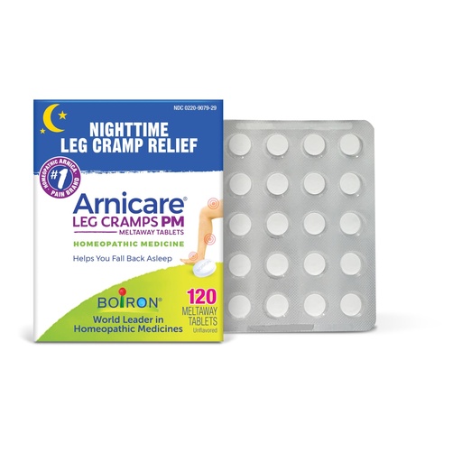 [BRSREZLQB4BQE237] Boiron Arnicare Leg Cramps PM for Nighttime Relief from Cramping and Stiffness in Feet or Calves - 120 Tablets