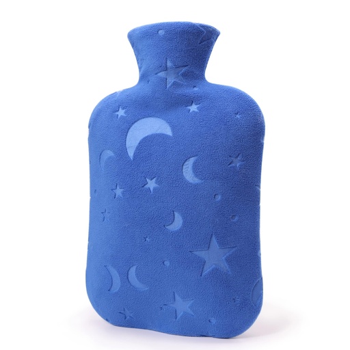 [BRSRMFL5AUMAIAI7] Hot Water Bottle with Soft Cover, 2L Hot Water Bag for Menstrual Cramps, Neck and Shoulder Pain Relief, Hot and Cold Therapies, Hand Feet Warmer, Blue