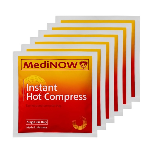 [BRSRECYDOIHGYFLU] MediNOW Instant Hot Pack 6 x 6 Disposable, Instant Heating Bag for Sore Neck, Shoulder, Arm, Leg Muscles & Menstrual/Abdomen Discomfort (12/Pack)
