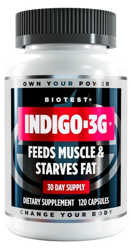 [BRSWIHDROYNRQHDA] Biotest Indigo-3G - Turns Carbs Into Fuel, Not Fat* - 30 Servings