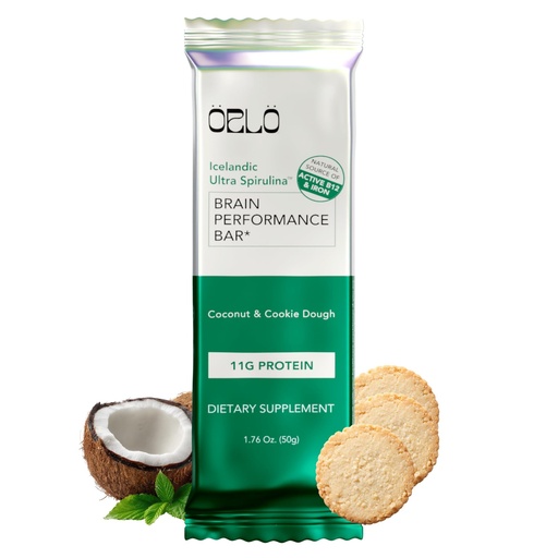 [BRSRAFA7CIFG2CDK] ORLO BRAIN PERFORMANCE BAR – Vegan Protein Bars for Brain & Energy Support – Focus & Memory, Pre & Post Workout Recovery – Gluten Free Snack with L-Theanine, Lions Mane, Spirulina & More (SINGLE BAR)