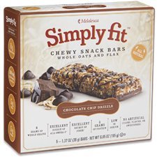 [BRSWIBQZPJYQA2LM] Simply Fit Chewy Snack bars, Chocolate Chip Drizzle