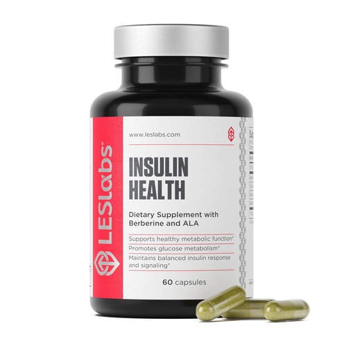 [BRSWECQLBMHAEG3U] LES Labs Insulin Health Metabolic Health and Support, Lipid & Carbohydrate Metabolism Berberine, Chromium, Olive Leaf, Alpha Lipoic Acid & Vanadium Non-GMO Supplement 60 Capsules