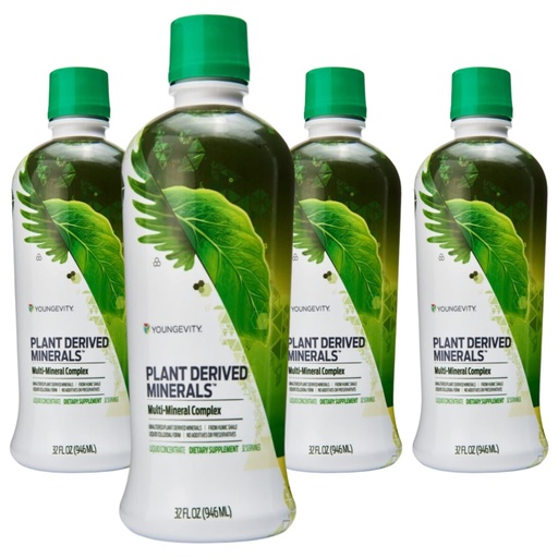 [BRSWIGYEOYGGIGTI] Youngevity Plant Derived Liquid Minerals - 77+ Natural Unaltered Trace Minerals - Colloidal Form Humic Shale - (32 oz Pack of 4)