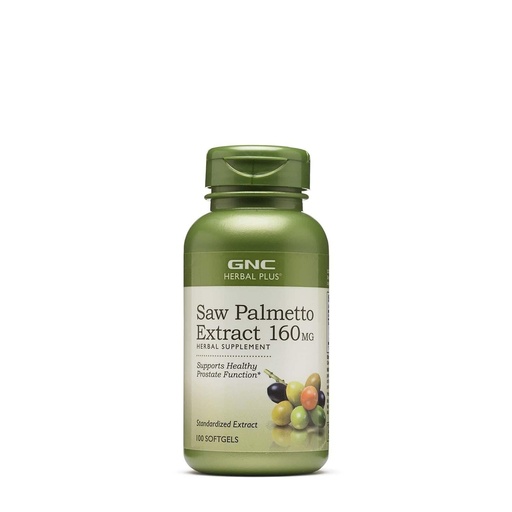 [BRSWIGALA55GGHDE] GNC Herbal Saw Palmetto Extract 160mg Supplement, Supports Healthy Prostate Function, 100 Servings