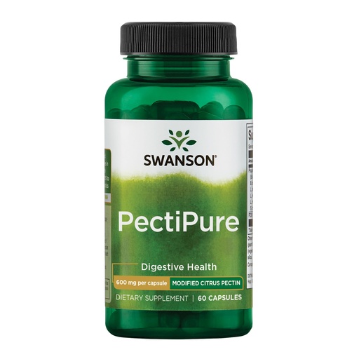 [BRSWIZYFCIFQMADK] Swanson PectiPure Modified Citrus Pectin Cellular and Digestive Health Supplement for Wellness-Conscious Adults - 82% Galacturonic Acid (60 Capsules, 600 mg Each)
