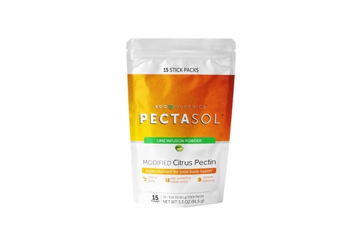 [BRSRAYL3OYDRYETH] EcoNugenics PectaSol Modified Citrus Pectin – 15 5g Lime Stick Packs – Total-Body Health Supplement to Support Heart,Immune System, Inflammation Response & Aging + Maintain Healthy Galectin-3 Levels