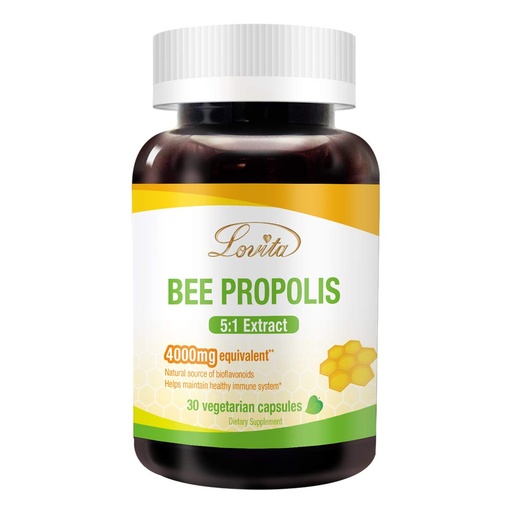 [BRSWYAQCCMPGMCLA] LOVITA Propolis Capsule | High Potency | 5:1 Concentration | Natural Propolis Extract | 30 Vegetarian Capsules (1 Months Supply)