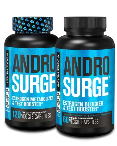 [BRSRAFI6CEIBEFDK] Jacked Factory Androsurge Estrogen Blocker for Men - Natural Testosterone Booster for Men & Estrogen Metabolizer (180 Capsules)
