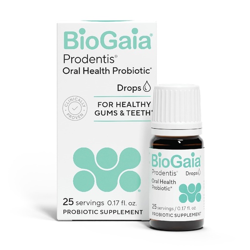 [BRSW2GQDBMAR43A2] BioGaia Prodentis | Dental Probiotic Drops | Promotes Healthy Gums & Teeth | Defends Against Dental Problems | Replenishes Oral Microbiome | Improves Oral Health | Unflavored | 25 Day Supply