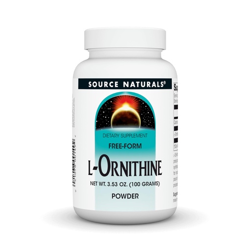 [BRSWIY35AQIR2A36] Source Naturals L-Ornithine Free Form Amino Acid Powder Supplement for Muscle Support* - 100 Grams