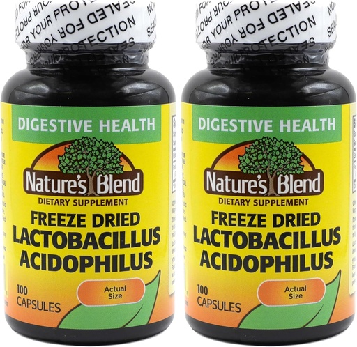 [BRSW2HQCBB5W2AAY] Freeze Dried Lactobacillus Acidophilus 100 Caps (Pack of 2)