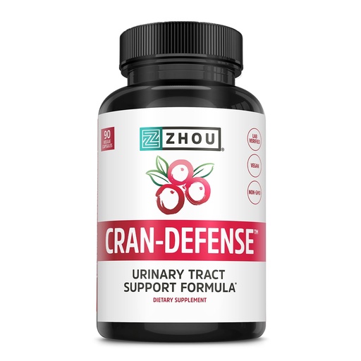 [BRSREAICPINRED3H] ZHOU Cran-Defense - Cranberry Pills for Women & Men, D Mannose with Cranberry Extract, 1000 mg D-Mannose Per Capsule for Urinary Tract Health, Antioxidant Support - 90 Veggie Capsules
