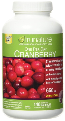 [BRSWGAYKA4HBS3AV] trunature Cranberry 650 mg, 140 Vegetarian Capsules