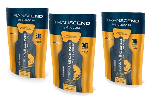 [BRSRAED7AEIGC234] Transcend Orange Flavored 15g Glucose Gels, 9 Packs, Gluten Free