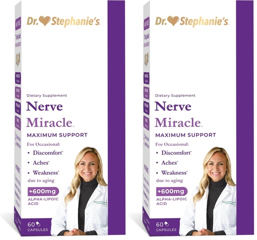 [BRSRGFI7BZ6QIDL6] Nerve Miracle Maximum Strength Supplement | Nerve Health Support | Legs, Feet, Hands, Toes | Mega Dose of Alpha Lipoic Acid ALA & Vitamin B12 (Pack of 2)