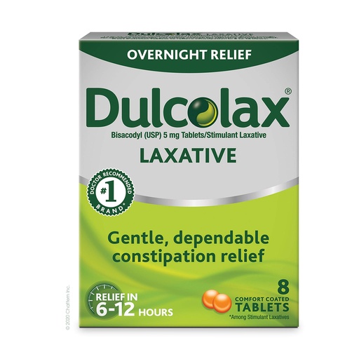 [BRSWIYYFAUHQODI3] Dulcolax Stimulant Laxative, 8 Count