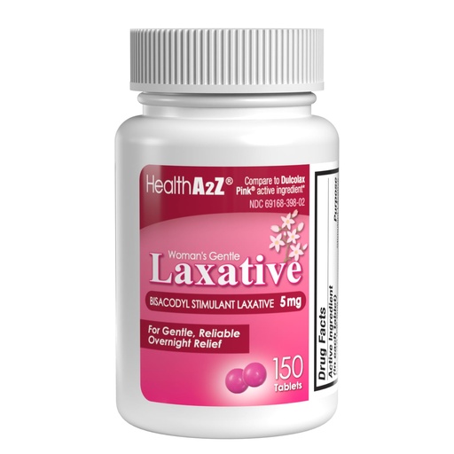 [BRSROAYECR6QO3TL] HealthA2Z® Woman's Gentle Laxative | Bisacodyl Stimulant Laxative 5mg | Constipation Relief | Gentle and Reliable | Overnight Relief (150 Tablets)