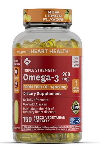 [BRSRAYAFCEIBO333] Generic Omega 3 - Triple Strength Fish Oil Softgels, 150 ct.